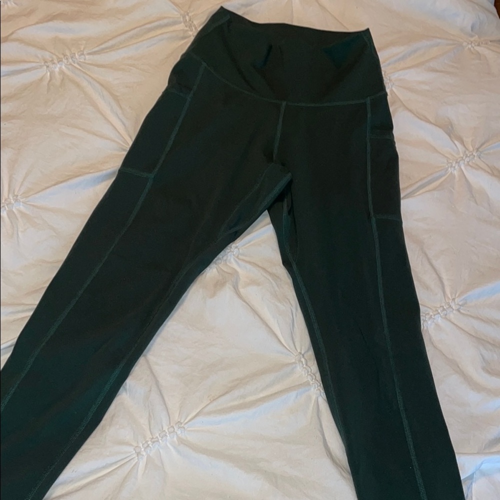 Dark Green High-Waisted Leggings